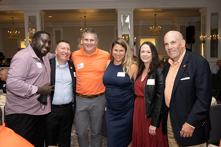 Aaron Robinson '03, Doug Smith '98, Steve Sidorek '04, Jen Voss '04, Erin Souhan, Rob Stronach